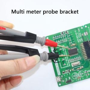 Nonslip Multimeter Probe Adjustable Clamp Bracket Holds Meter Probe for Laboratory and Field Maintenance Use