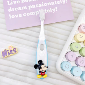 แปรงสีฟันเด็กอายุ3ถึง6-12ปีมิกกี้มินนี่ขนแปรงอ่อนนุ่มป้องกันเหงือกฟันแปรงสีฟันขนาดเล็กสำหรับเด็กทารก
