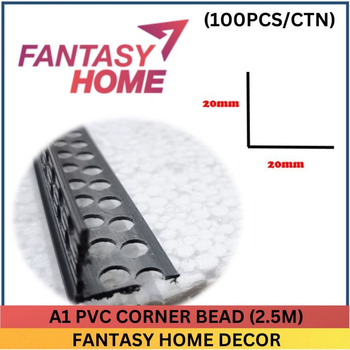 (100PCS/CTN) PVC Corner Bead A1 [Skim Coat/Plaster]2.2M Lazada