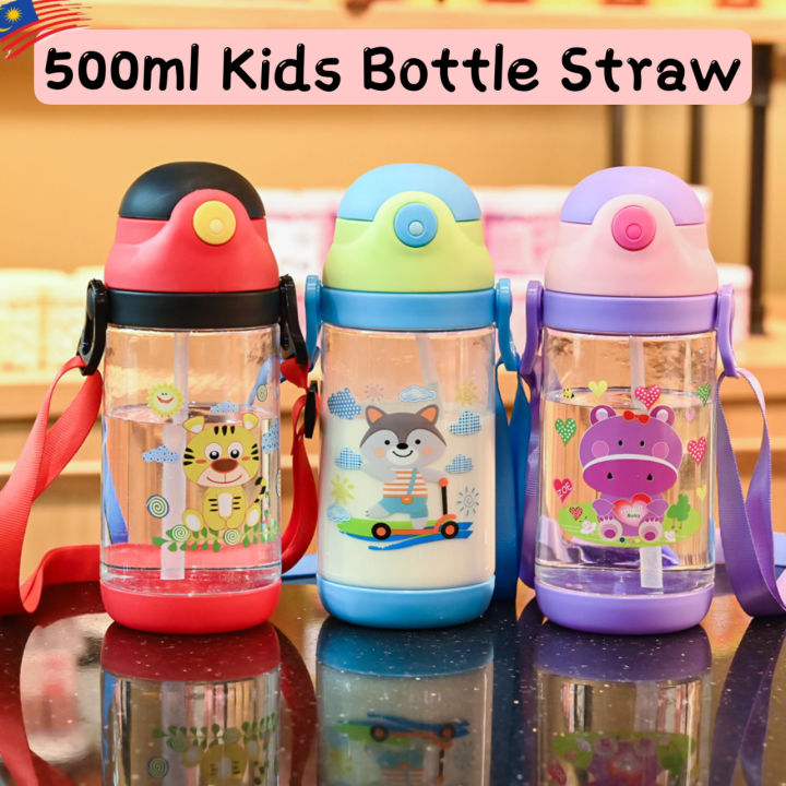 BPA FREE Cute Cartoon Kids Drinking Bottle 500ml Botol Air Kanak ...