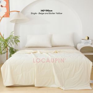 LOCAUPIN Cooling Max Double Sided Comforter Blanket Bedroom Hotel Quality Soft Single Double Size Comforter Duvet Cover