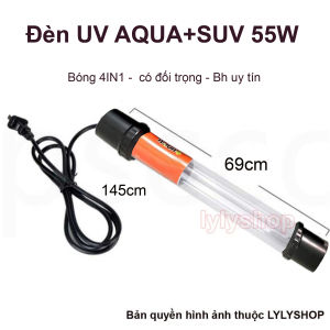 Đèn UV 55W AQUA+ bóng 4 cao cấp diệt tảo diệt khuẩn bể cá hồ cá Koi hồ thủy sinh siêu trong 7 ngày ( Trắng)