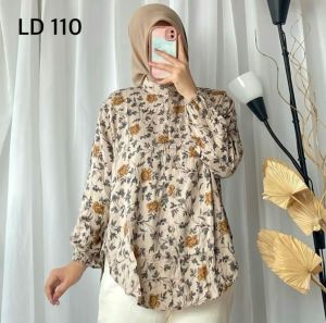 KEMEJA WANITA BAHAN RAYON DIAMOND LD 110 MUAT DARI BB 45-75kg