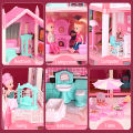 DIY Doll House Princess Castle Villa Dream Princess DollHouse Pretend Play Set 11 Rooms Girl Accessories toys for girls. 