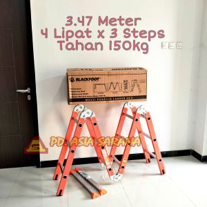 Tangga Lipat 3.47m Meter 4x3 Multifungsi BLACKFOOT Multi Purpose Ladder GT.1.3.347