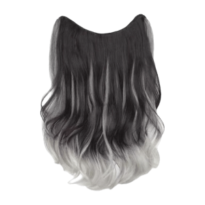 NO4 PANDA Wavy Synthetic Long Curly Hair U-Shaped Gradient Paris Painted Wig Patches Korean Seamless Fluffy Hair Extensions for Women