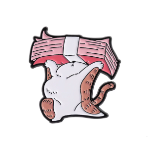 Stylish Feline Enamel Pin Adorable Feline Design Lightweight Alloy Brooch Piece For Bags Hats Jackets