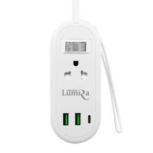 Lumira ปลั๊กไฟพกพา รุ่น LS-024/2U เก็บสายได้ สายยาว 1.2 เมตร 2 เต้ารับ มีมอก.