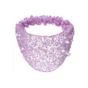 ANGELAA White Hair Cover Hollow Exquisite Diamond For Women Wide Side Pearl Flower Wash Face Korean Style Headband Women Hairband Hair Accessories Lace Hair Hoop