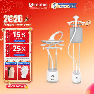 Simplus เตารีดไอน้ำยืน เครื่องรีดผ้าแบบมือถือ พร้อมเตารีดไอน้ำแนวตั้งแบบแขวน กำลังไฟสูง 1800w Garment Steamer GTJH009