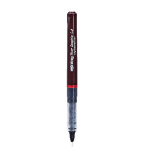Rotring Tikky Graphic Pen 0.2/0.3/0.5mm Black Ink Porous-Point Drawing Design Pen Can Not Add Ink