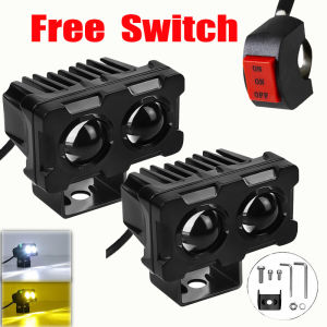 S11 Waterproof Mini Driving Light for Motorcycle Binocular Spotlights Dustproof Heat Dissipation Fast Fog Lights With Switch