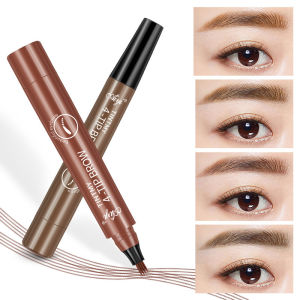 C.three Eyebrow Tint Tattoo Pen 4 Fork Tip Waterproof Eyebrow Pencil Long Lasting Makeup Natural Liquid Brow Pen