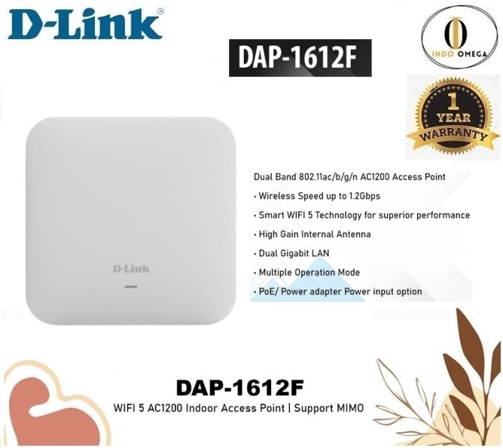 D-Link DAP-1612F WIFI 5 AC1200 Indoor Access Point DLINK DAP1612F