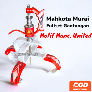 Mahkota Sangkar Murai Fullset Gantungan Motif MANC UNITED Mahkota Murai Batu Cakram Murai