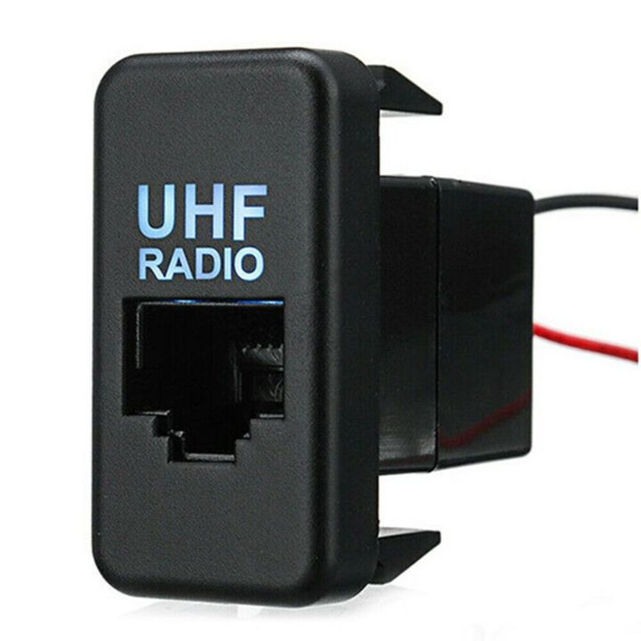 RJ45 Dash UHF Radio Switch Panel Socket With Blue LED For Toyota Hilux ...