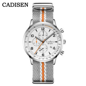 CADISEN New Chronograph Mens Quartz Watch Top Luxury Watches For Men MIYOTA 0S10 AR Mirror Waterproof Canvas Mens Wristwatch