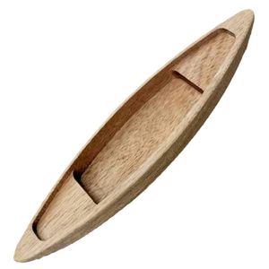 FLITY5 Ocean Landscape Wooden Boat Model Mini Canoe Vintage Decor Fishing Boat Decor Home Decoration Lightweight Boat Model Ornaments Desk Ornament