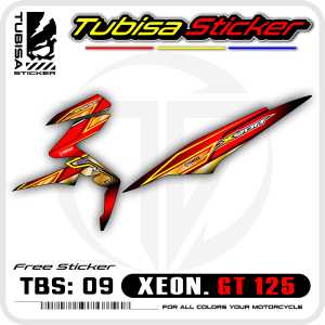 Sticker Striping Variasi Xeon GT 125 - Stiker Striping List Motor Xeon GT 125. TBS.09