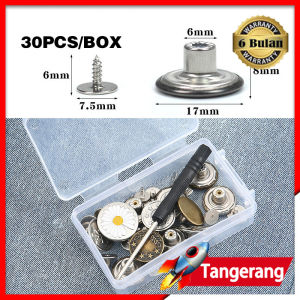 30/40 Buah Paket Kancingan Celana Jeans Kancing Baju Jeans Wanita