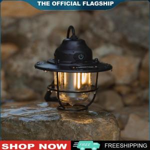 【New Arrival】 Camping Light 2700K/6500K Mini Metal Chandelier Stepless Dimming Retro Atmosphere Chandelier Type C Charging for Outdoor