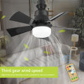 Kitchen Ceiling Fan Light Modern Dimmable Ceiling Fan with Remote Control and Led Light Low Profile Reversible Blades Super Bright E27 Base Top. 