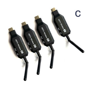 50M Wireless HDMI Extender Kit 1 To 2 3 4 Audio Video Display Adapter Transmitter and Receiver for Camera DVD Laptop PC To TV Monitor Projector