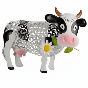 MUNCHX Hình thú Đèn năng lượng trời Daisy Cow Thay đổi màu sắc Đồ trang trí sân vườn Tượng Bò Năng Lượng Trời Vật trang trí Đèn năng lượng trời LED dùng cho vườn. Trang chủ