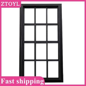 ZTOYL💝 1 12 Dollhouse Simulation Wood Window Frame Model Dollhouse Furniture Decoration Dolls House Micro Scene Accessories