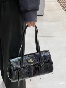 COACH Women Shoulder Bags Official Store Original Womens New Bridget 34 Bow Flip Shoulder Bag French Stick Bag CDY94
