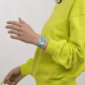 Swatch Skin PARADISE MIST SS08G111 Green Silicon strap watch. 