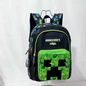 Smiggle Australia High Quality Original Minecraft Childrens Schoolbag Boys Cartoon Boy Backpack Kids Waterproof Bag 16 Inch