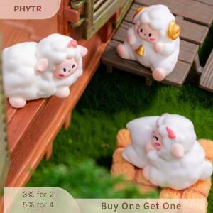 【จัดส่งภายใน 2-3 วัน】 รูปปั้นแกะขนาดเล็กรูปแกะฟาร์มขนาดเล็กน่ารักภูมิทัศน์ไมโครแผงหน้าปัดรถบ้านเดสก์ท็อปเครื่องประดับ