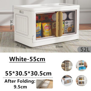 Johor Seller | Foldable Lockers Double Doors Organizers Children Toys Snacks Storage Box Kitchen Organizer Clothes Storage with Wheel