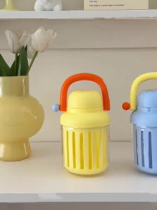 ถ้วยปั่นผักพร้อมช่องใส่ซอสที่ถอดออกได้พกพาได้ด้วยความจุขนาดใหญ่กล่องเก็บสินค้าอาหารเช้า