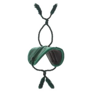 [Chaplet Ties for Banister] - Railing Protecting Holiday Chaplet Ties - Padding Prevents Scratches and Rubber Holds in Place - Decorative Hanger for Seasonal Garlands (Green)