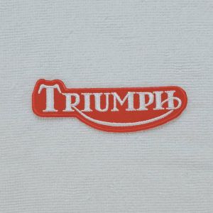 ตัวรีด ตัวรีดติดเสื้อ อาร์ม อาร์มติดเสื้อ โลโก้ ตรา ยี่ห้อ มอเตอร์ไซค์ Triumph Iron on Patch Motorcycle ไทรอัมพ์ ไทรอั้มพ์ ตกแต่งเสื้อผ้า Sticker DIY สติ๊กเกอร์ Bigbike Racing