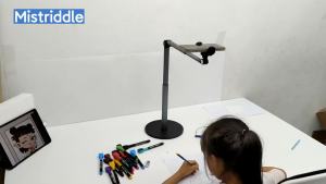 Heavy Duty Aluminum Overhead Phone Stand for Recording Adjustable iPhone Tripod for Overhead Shots Sturdy Stand for Cooking Crafting Filming Painting – for CreatorsClip