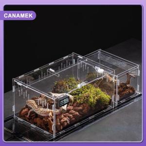【CANAMEK】 Acrylic trong suốt bò sát chăn nuôi hộp Terrarium môi trường sống côn trùng nhện thằn lằn Bọ Cạp ăn lồng arboreal bao vây trường hợp