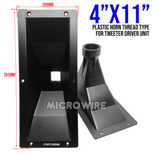 MW 4x11 Inch Plastic Horn Throat with Thread for Tweeter Compression Driver Unit – Audio Speaker Trompa