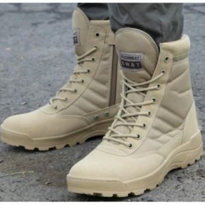 Tactical Boots Outdoor Footwear Tactical Shoes Riding Boots Martin Boots Non-slip Combat Shoes for Men Insole Leather Lace