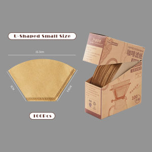 Vision กระดาษที่กรองกาแฟแบบไม่ฟอกขาว1-4ถ้วยกระดาษยกเทแบบใช้แล้วทิ้งกรองหยดน้ำกรองอากาศและพัดจีนอากาศทรงกลมกรองยกเทกรองแบบใช้แล้วทิ้งที่กรองกาแฟทรงกรวย S-V60