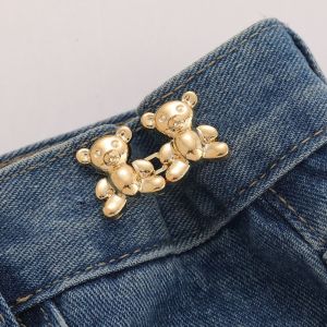 SIRENXI Khóa thắt lưng Dụng cụ thắt nút quần Gấu Đầy màu sắc Móc cài nút Cúc jean cho quần jean rộng Thanh lịch Có thể điều chỉnh Quần Jean Khóa Thắt vừa vặn