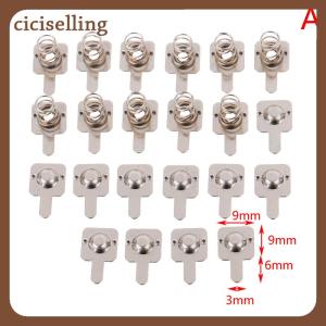 [ciciselling] 10pair/ 9x9mm Replacement Metal Batteries Spring Contact Plate For AAA