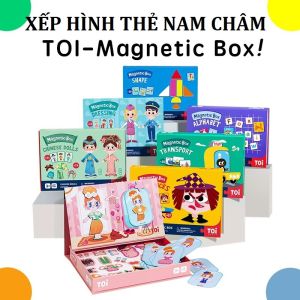 Đồ chơi xếp hình nam châm nhiều chủ đề Trang phục công chúa giao thông bảng chữ cái ABC hãng TOI manget box 6 themes Princess Dressing Alphabet Transport