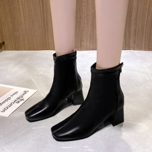 2025 Korean Fashion Boots White Boots Women Black Boots Short Boots