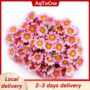 [COD] AqToCna Ship within 24 hours 100Pcs Artificial Gerbera Daisy Silk Flowers Heads For DIY Wedding Party
