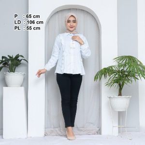 Kemeja Ruffle Wanita Kantor - Kemeja Wanita Polos Lengan Panjang - Kemeja Ruffle by windys