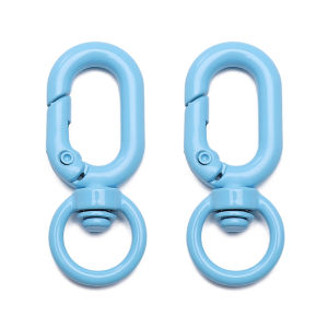 1/5Pcs 16x39mm Colorful Metal Keychain 8-Shaped Spring Clasp Openable Key Rings Connectors for DIY Keychain Jewelry Making Findings Accessories