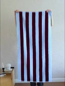 Retro Striped Pure Cotton Towels Soft Combed Cotton Color Blocked Wash Towel Absorbent Bath Towel Beach Towel Hotel Towels2026